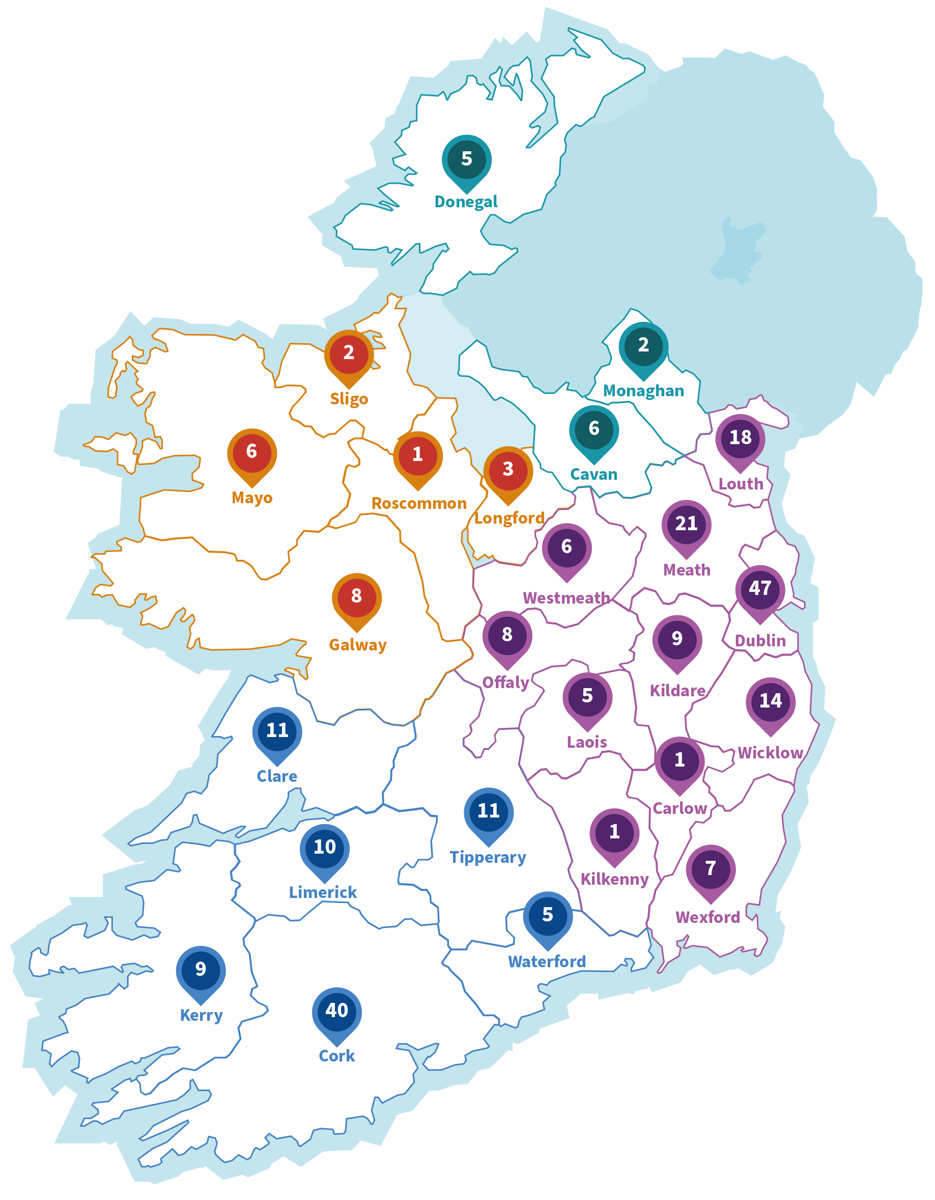 Map of Ireland