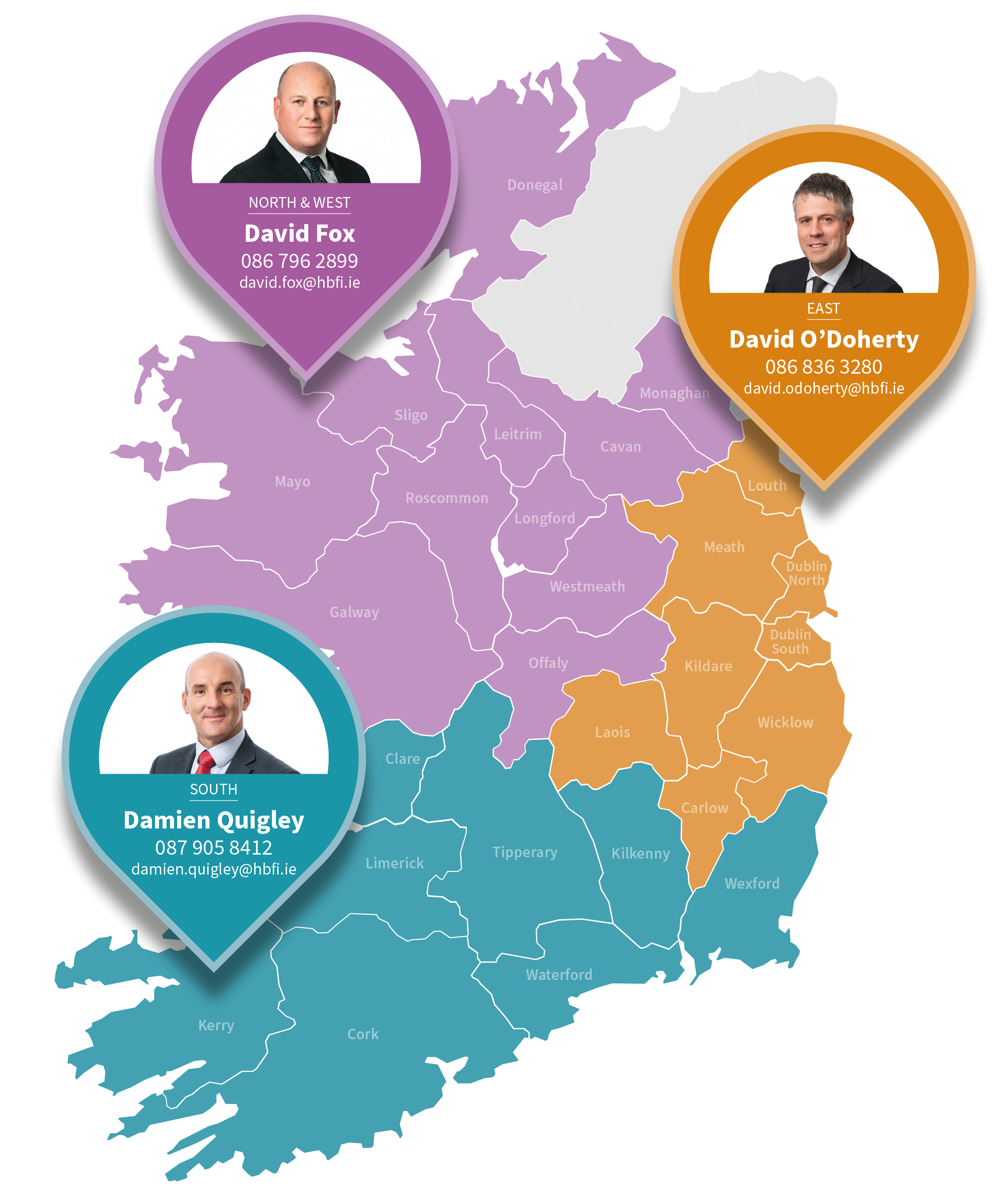 HBFI Business Development Team Map